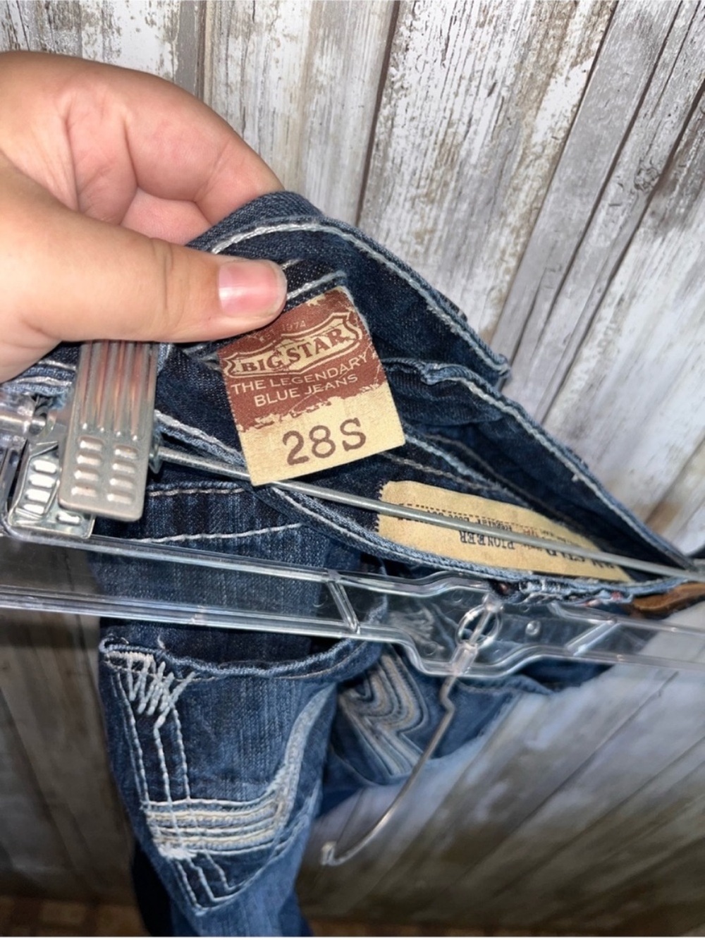 Big Star Pioneer Bootcut Jeans Womens 28S Dark Wash 100% Cotton - Picture 7 of 7